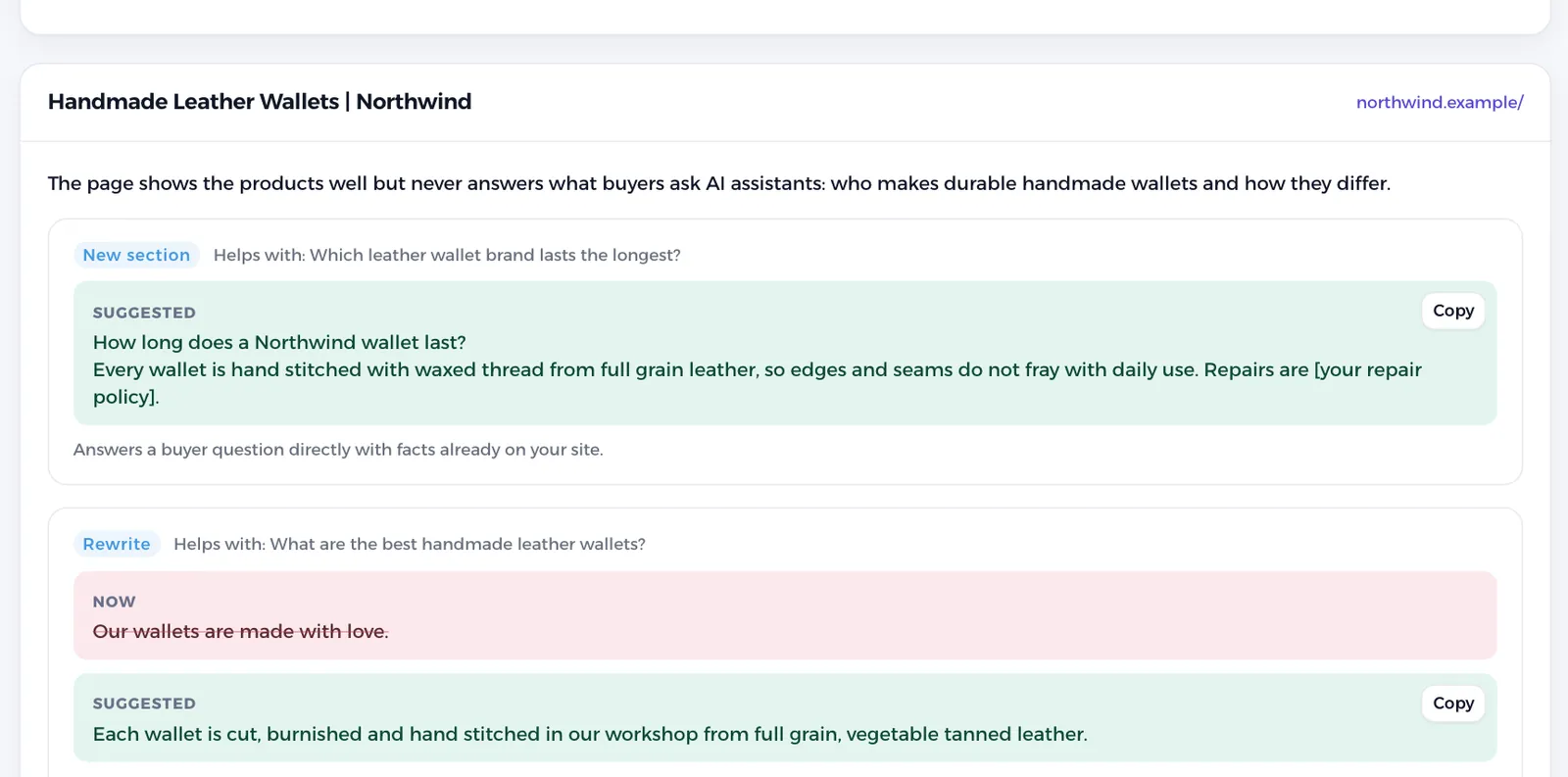 What should you change on your pages?